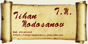 Tihan Modošanov vizit kartica